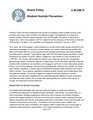 Student Suicide Prevention 4.30.050-P - draft for first reading