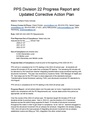 PPS Division 22 Progress Report and Updated Corrective Action Plan - PE Summer 2023