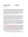 Complaint Policy 11_23_22 Draft