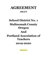 Draft 2019-20 Portland Association of Teachers Contract