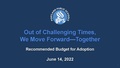 June 14 FY23 Budget Proposal