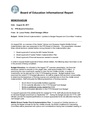 Memo: Middle School Update