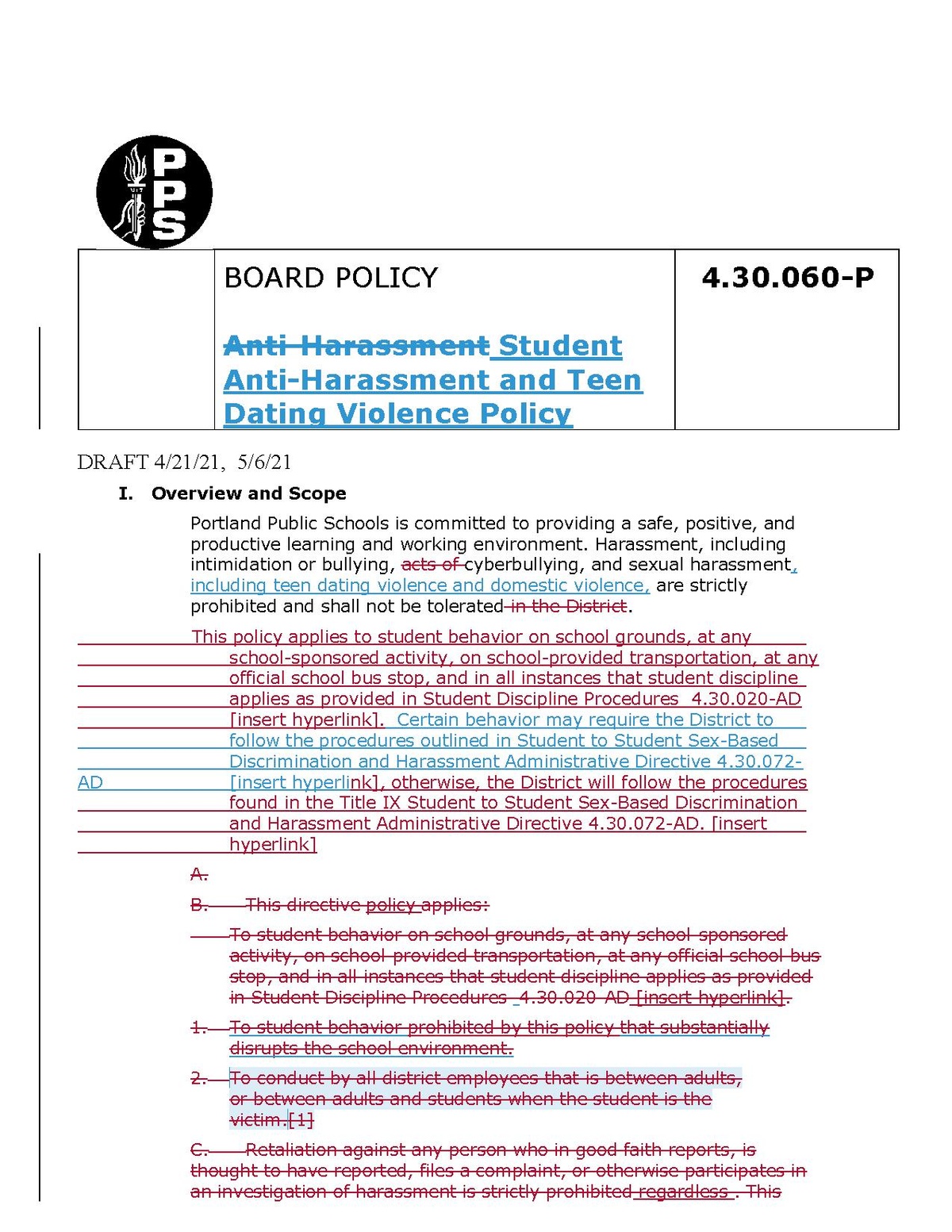 anti harassment policy pdf