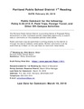 Policy First Reading: Field Trips, Foreign Travel, and other Off-Campus Activities