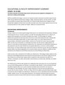 Education & Facilities Improvement Summary - Updated 5/19/2020