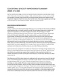 EDUCATIONAL & FACILITY IMPROVEMENT SUMMARY - UPDATED - 07 13 2020