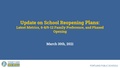 Update on School Reopening Plans Presentation