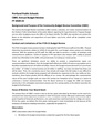 Community Budget Review Committee (CBRC) Annual Budget Report
