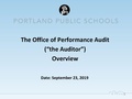 Work Session Auditor Update