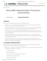 Howard County Public School System -Sustainability Implementation Procedures