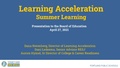 Learning Acceleration Presentation - Revised 4/27