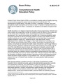 6.40.013-P Comprehensive Health Education Policy - draft policy for first reading 3-9-21