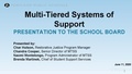 Multi-Tiered Systems of Supports (MTSS) Presentation