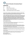 Exemption of PE Requirement Informational Report
