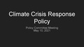 Climate Crisis Response Policy Staff Feedback_5-10-21